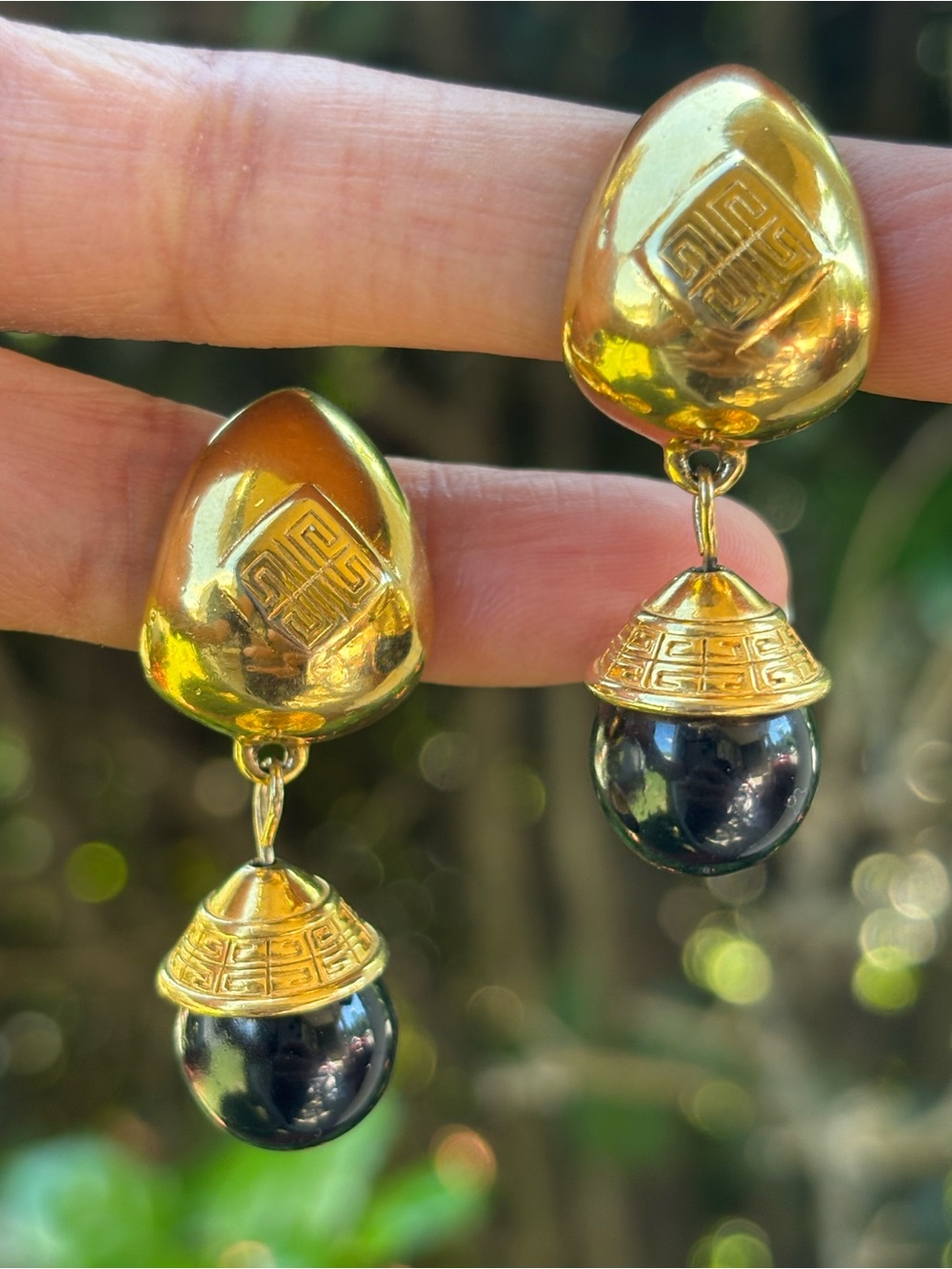 Vintage Givenchy Gold-Tone Drop Earrings